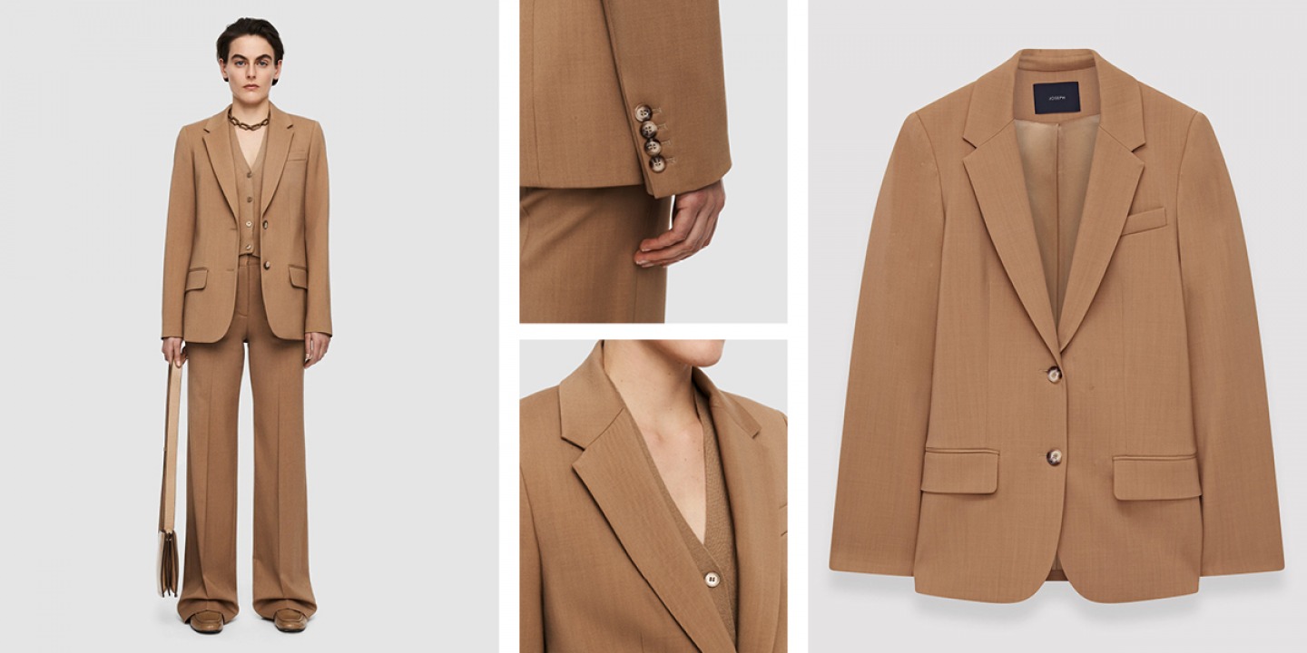 Stretch wool blazer