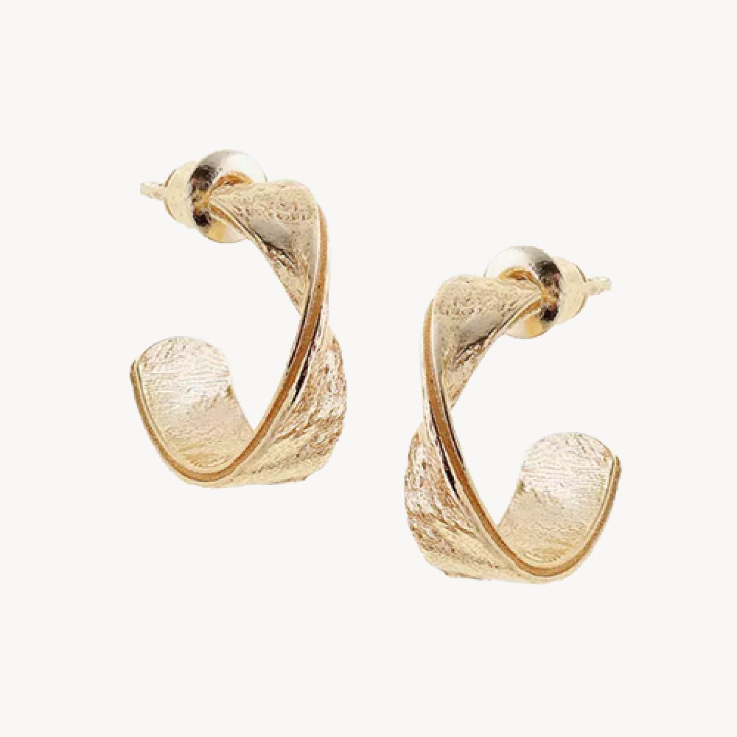 Twist hoop earrings