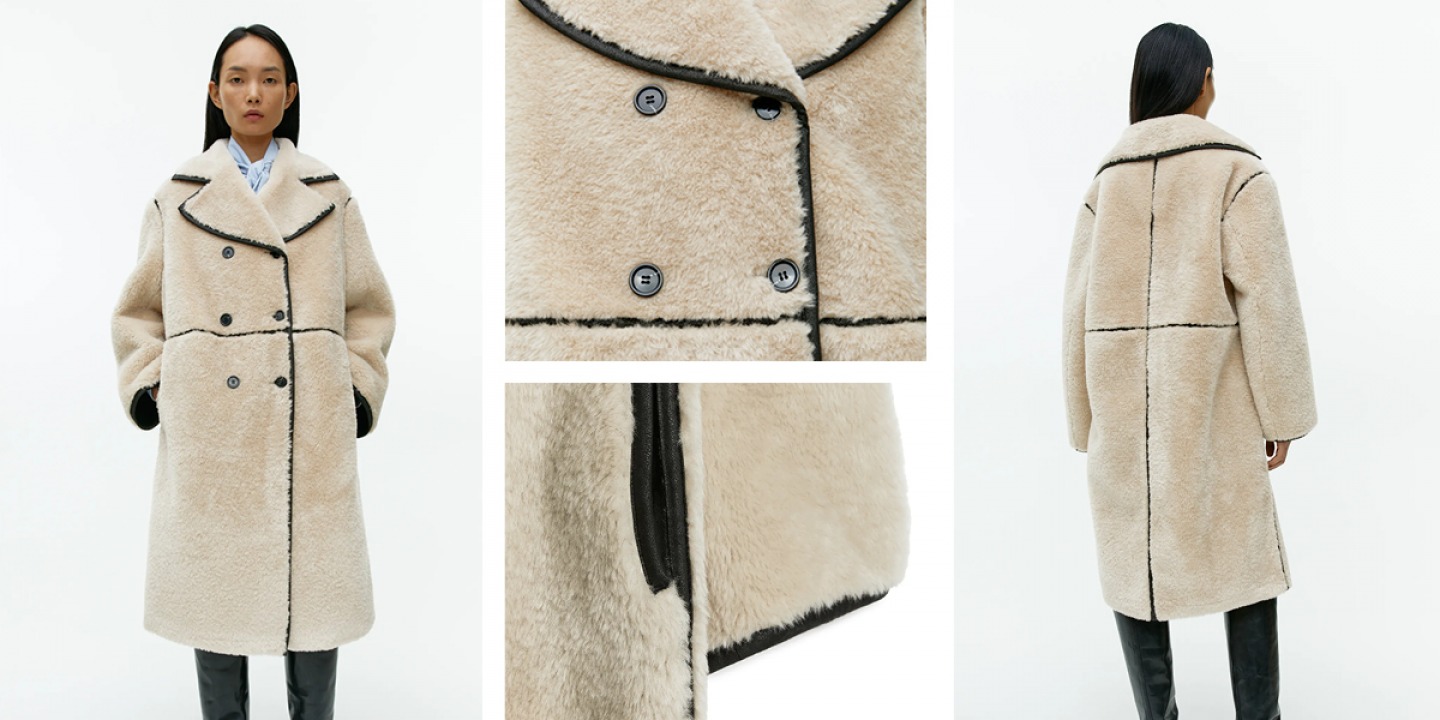 Faux fur coat