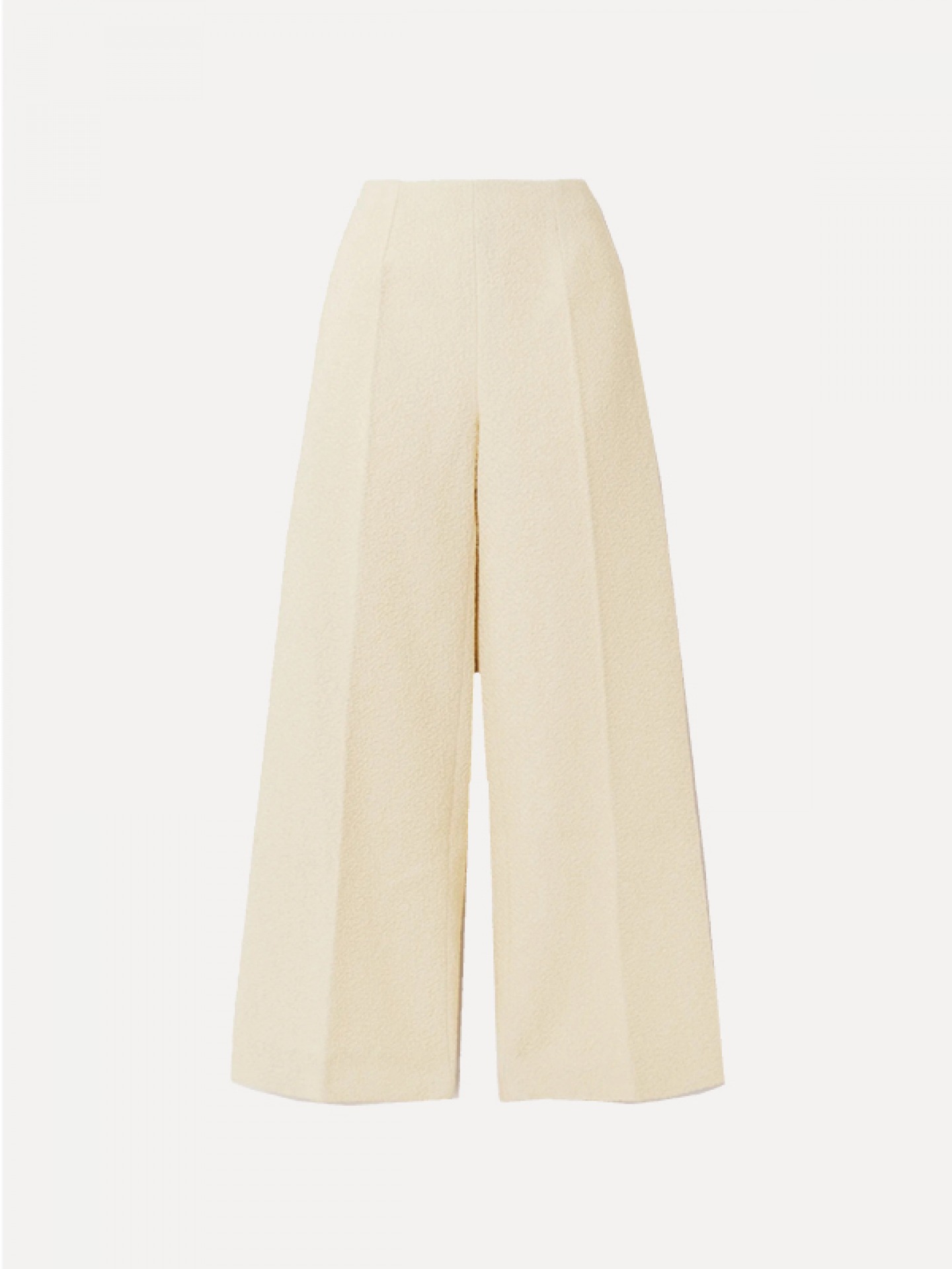 Wide leg bouclé pants