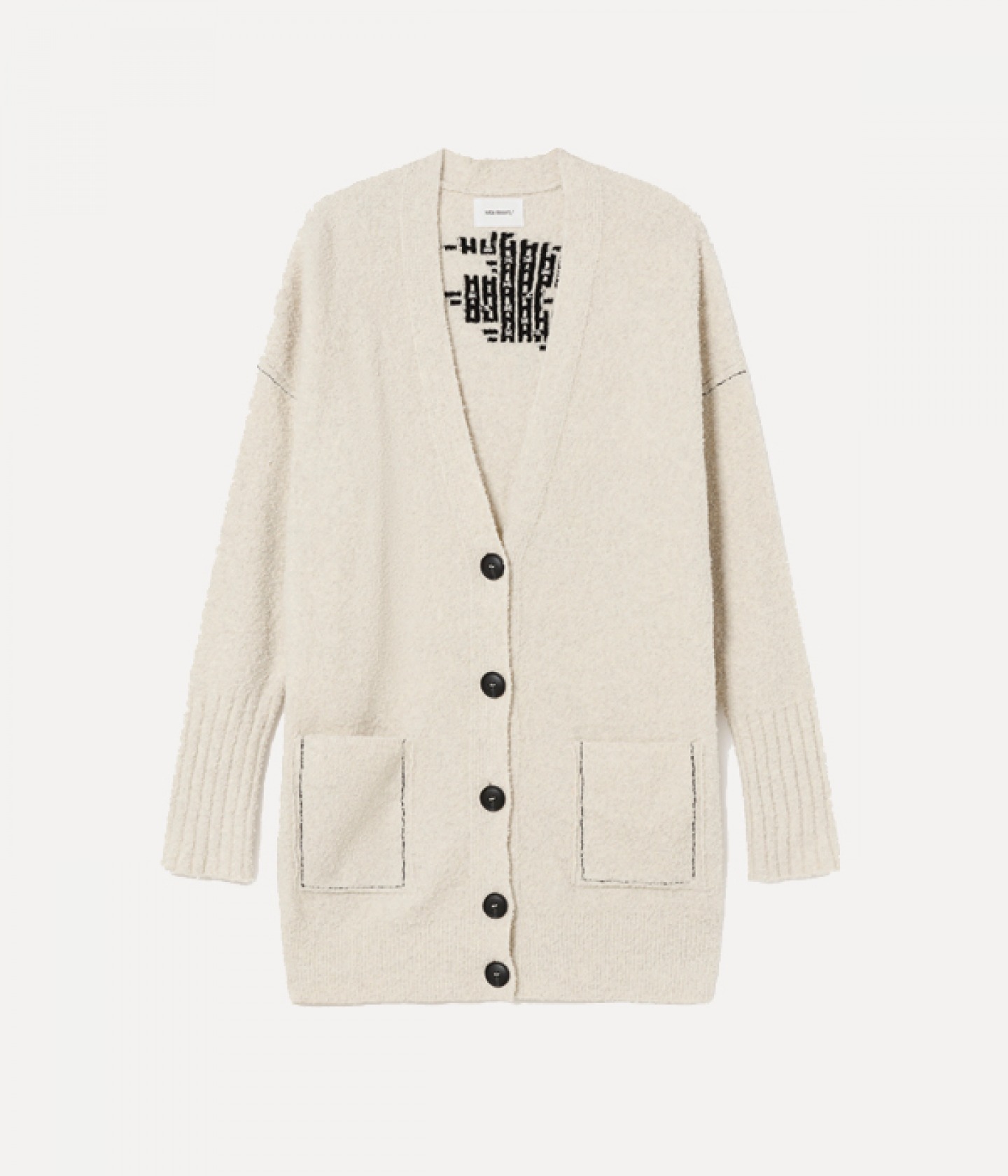Bouclé long cardigan
