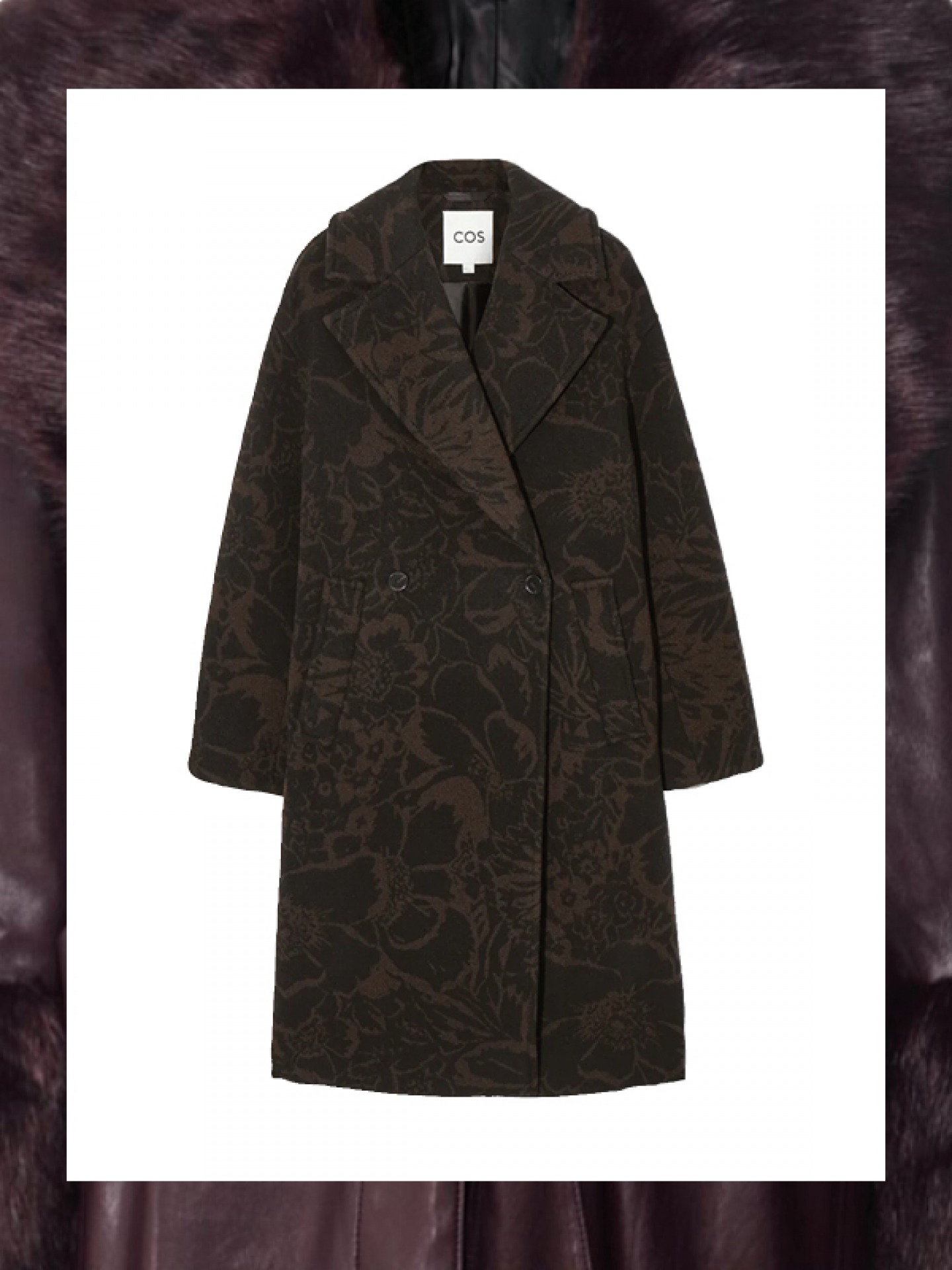 Floral print coat