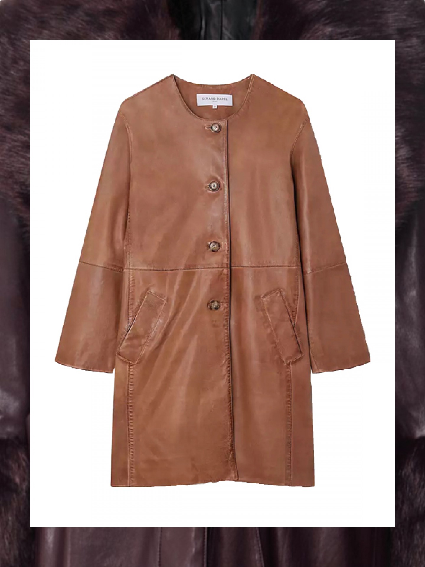 Magie collarless coat