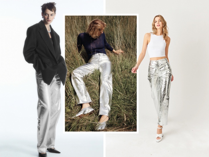silver trouser fashion