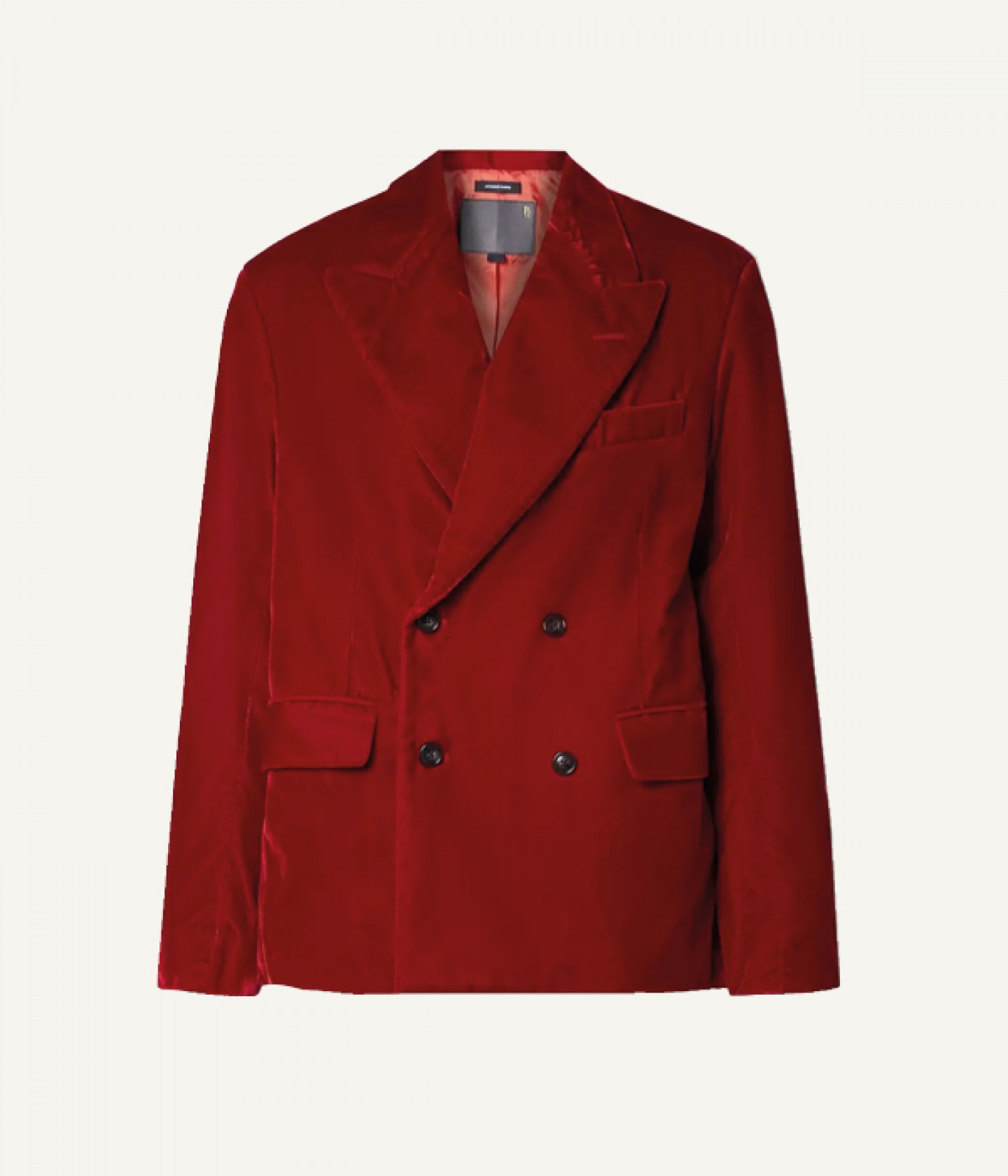 Double breasted claret blazer