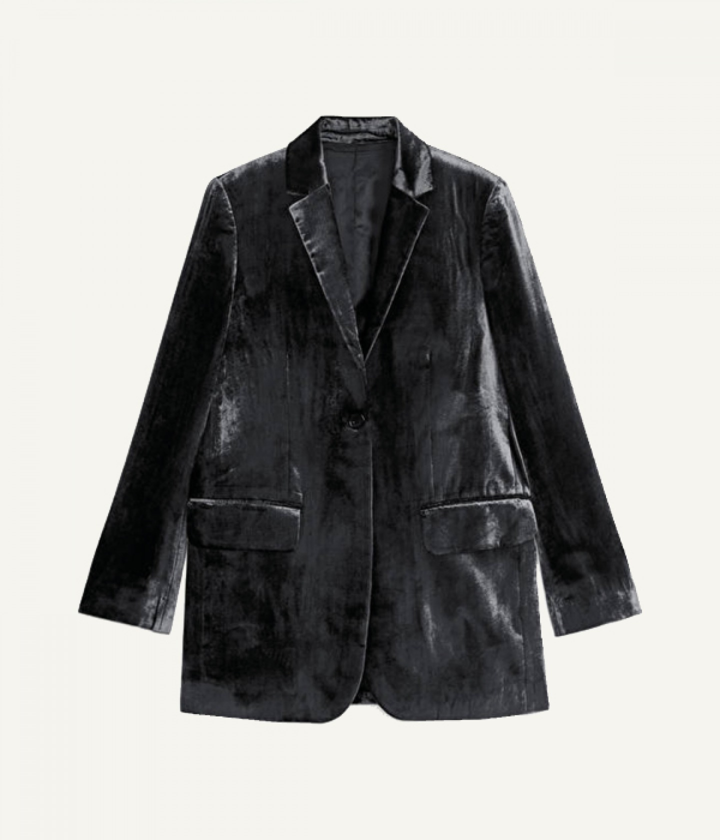 Dark grey velvet blazer