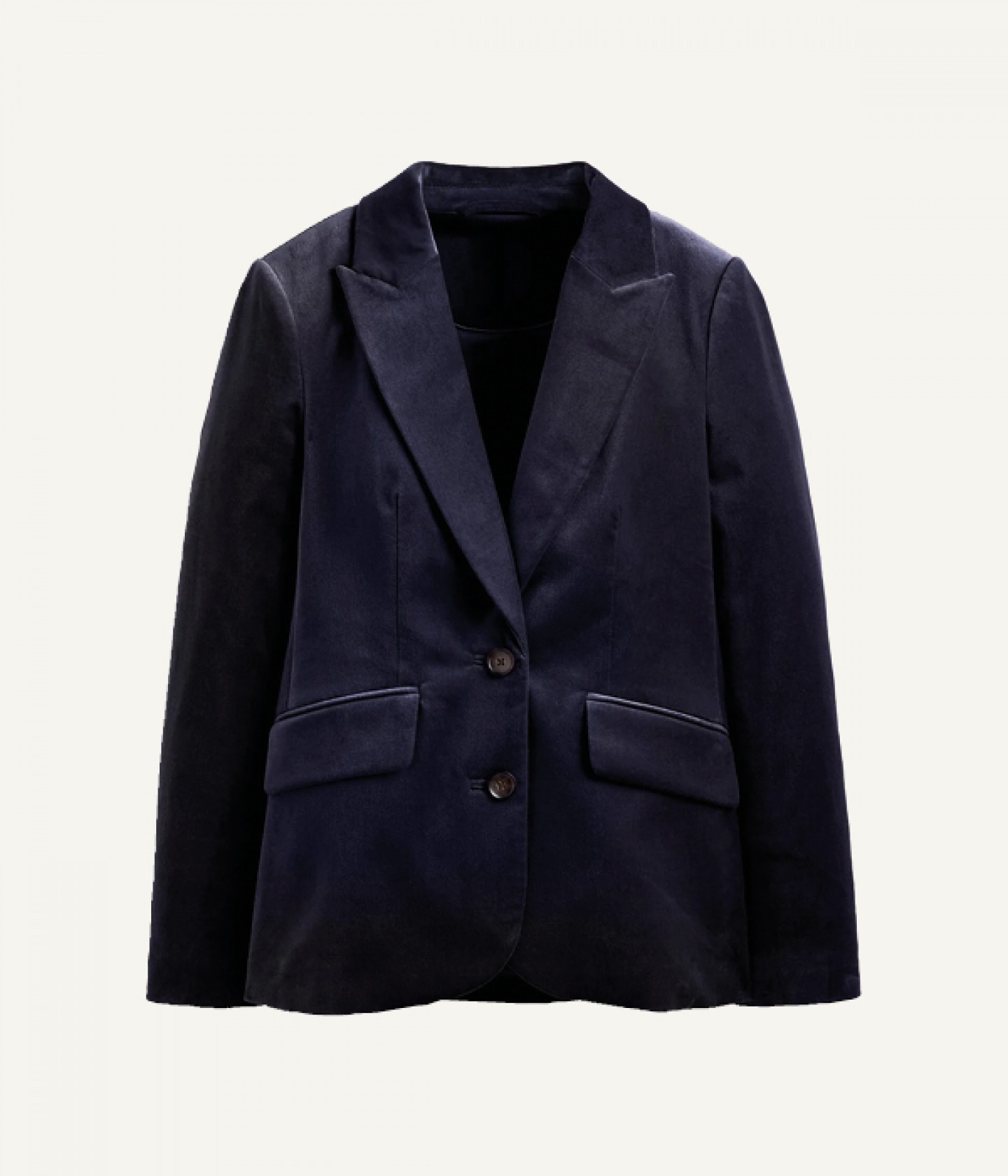 Marylebone navy velvet blazer