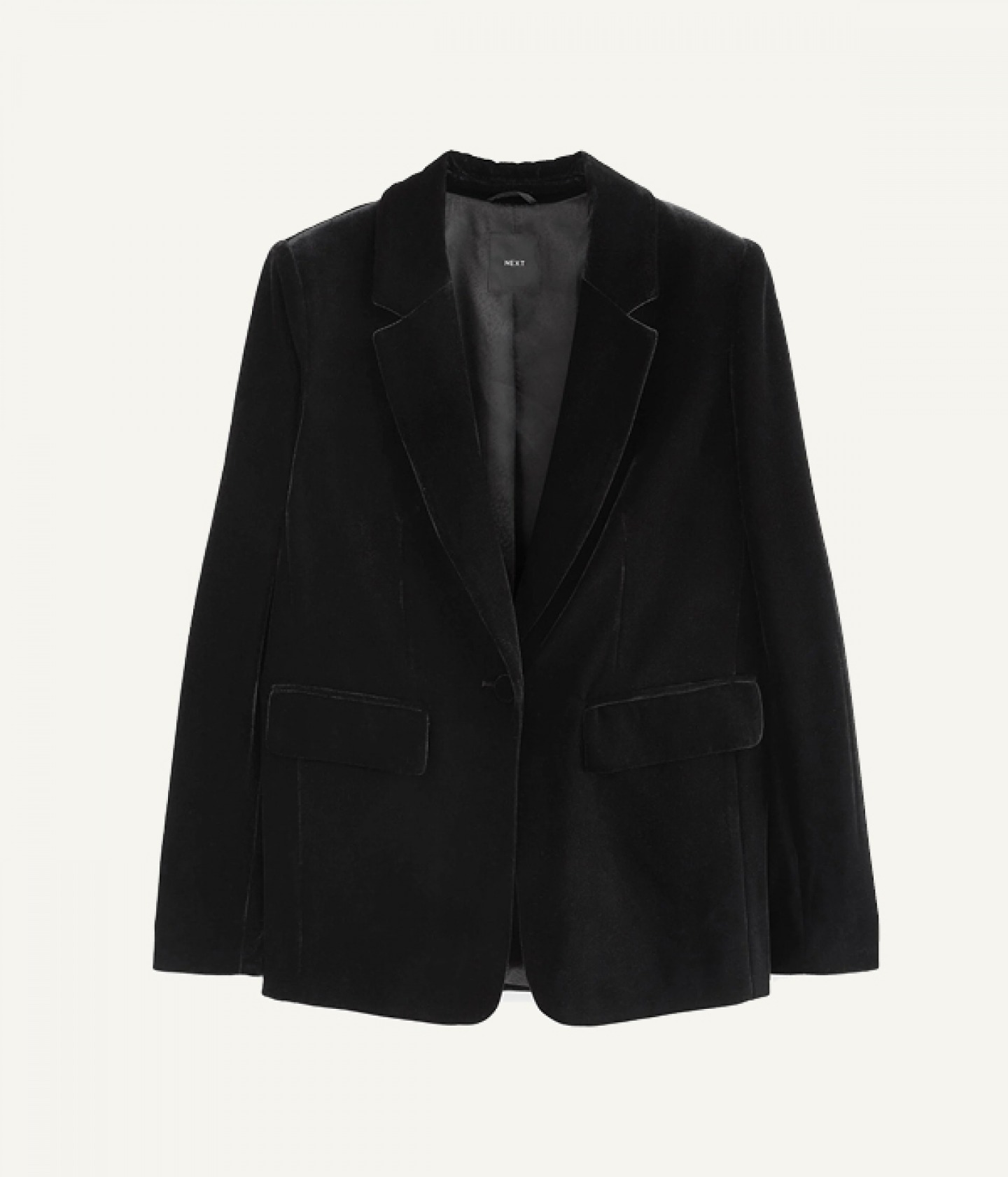 Black velvet blazer