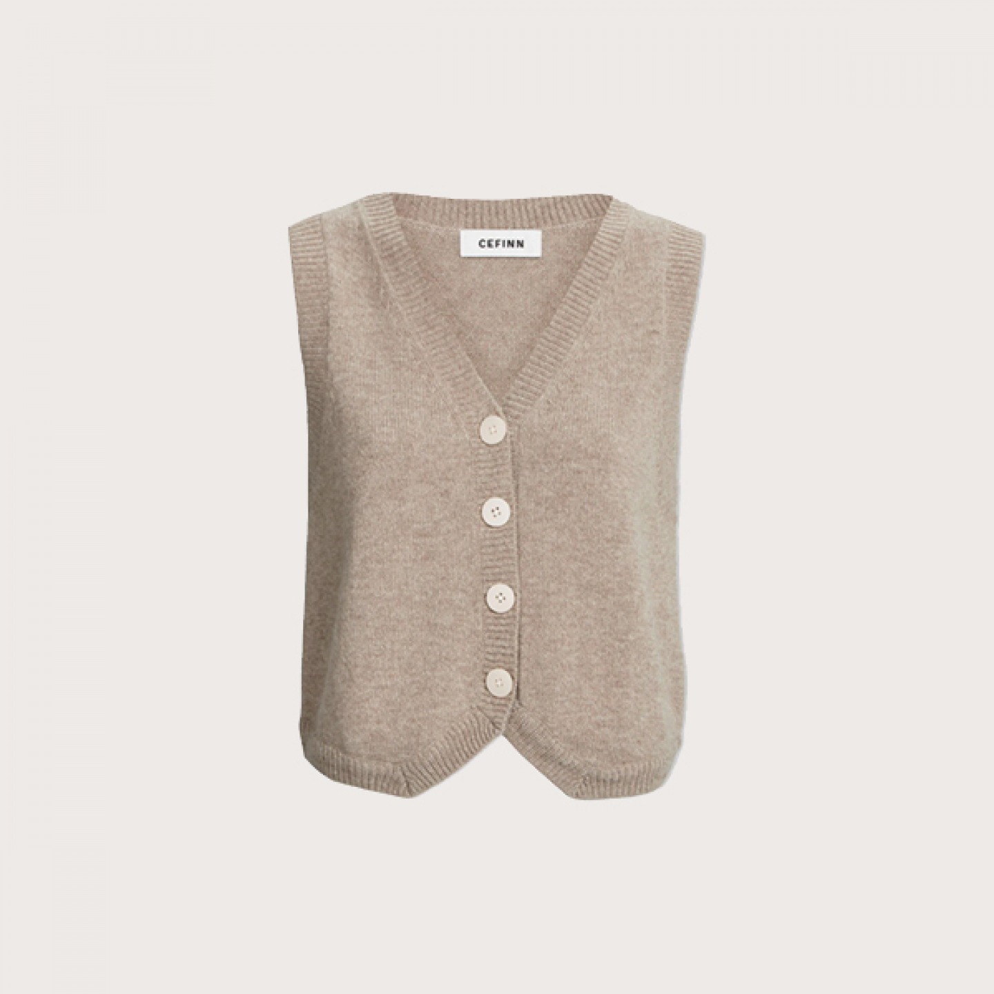 Knitted cashmere blend vest