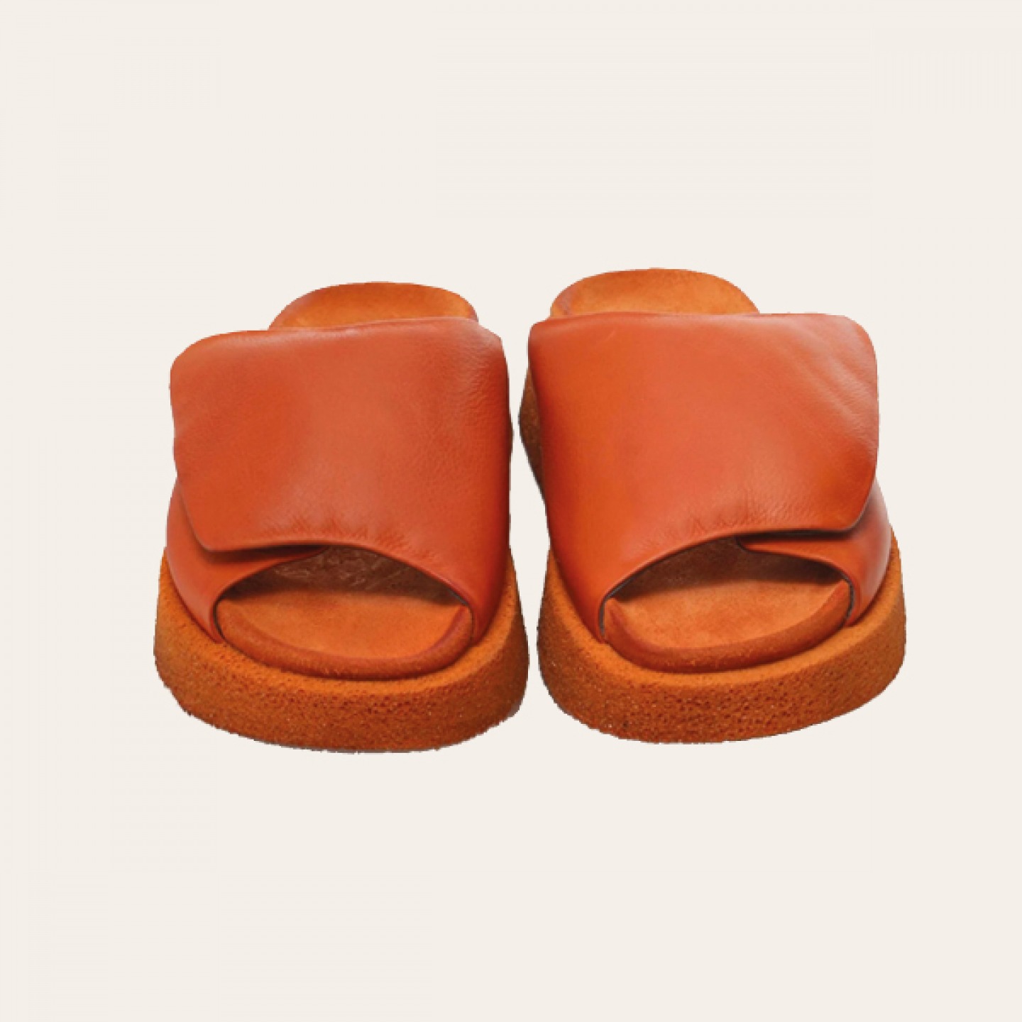 Velcro leather sandals