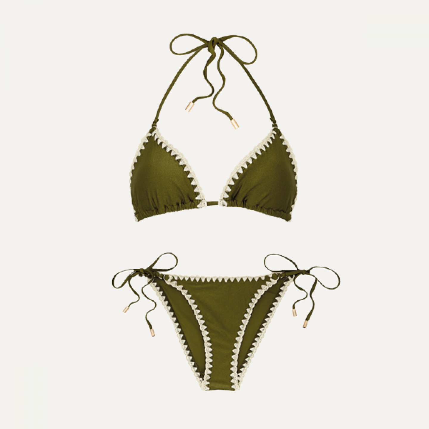 Crochet triangle bikini