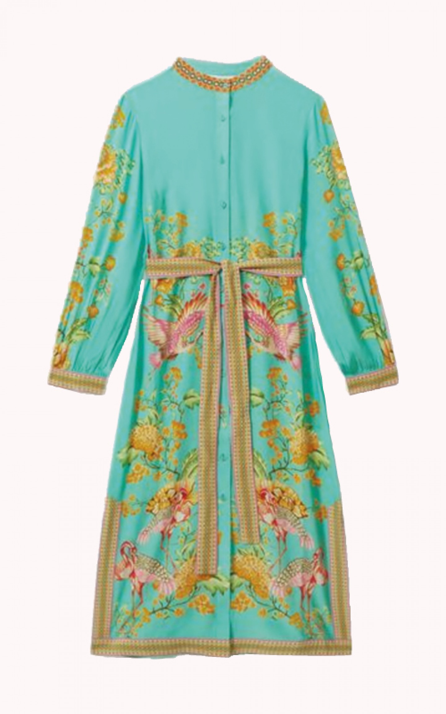 Silk printed midi