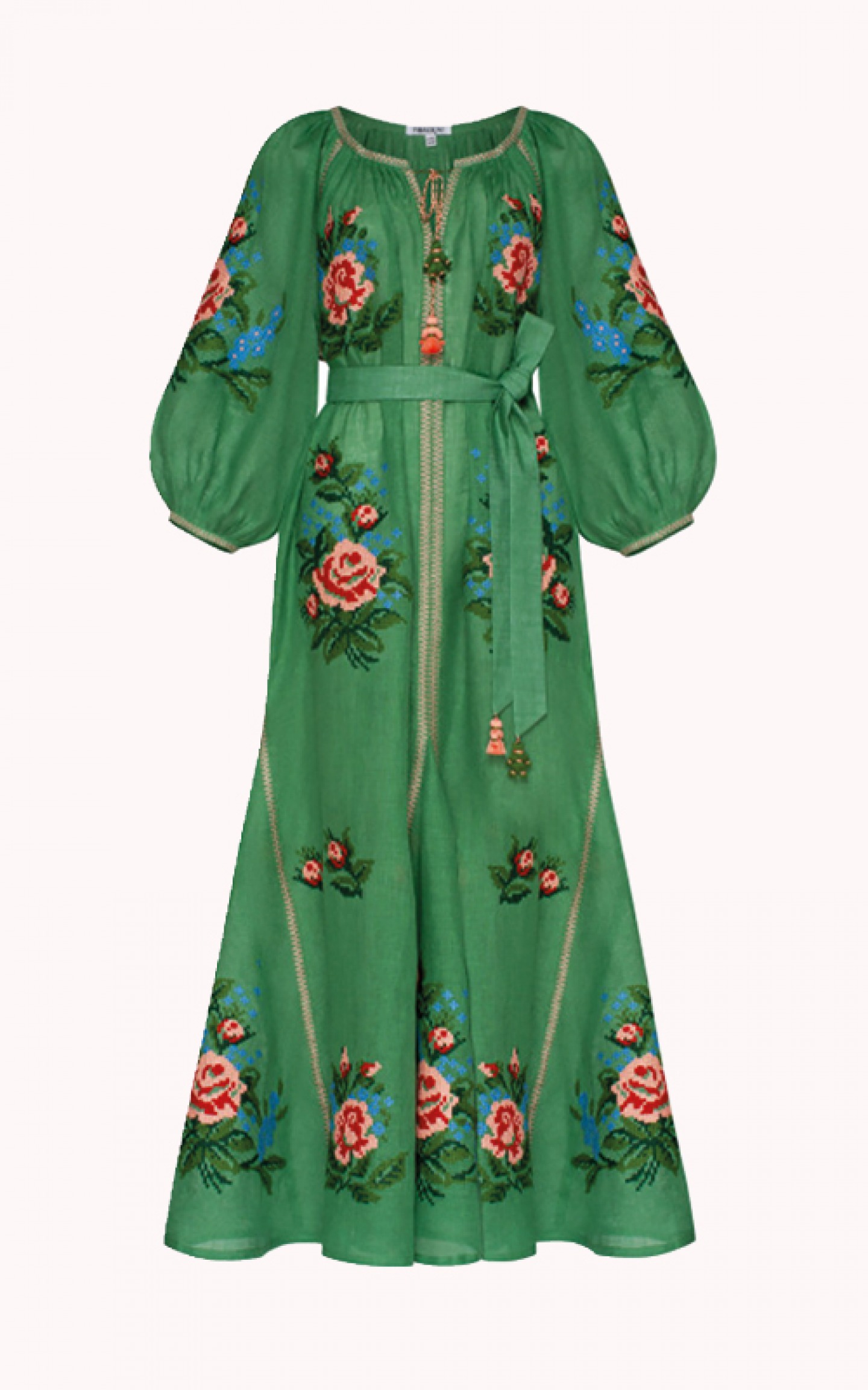 Evelyn embroidered maxi