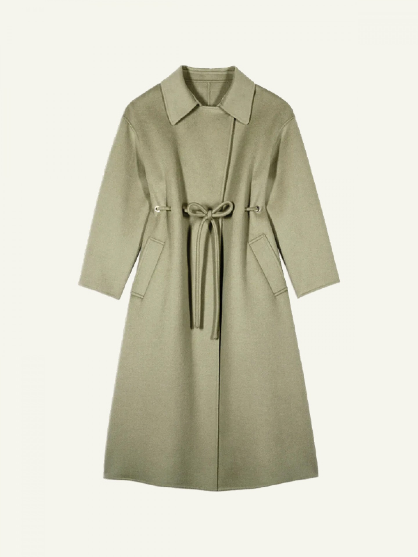 Green drawstring waist coat