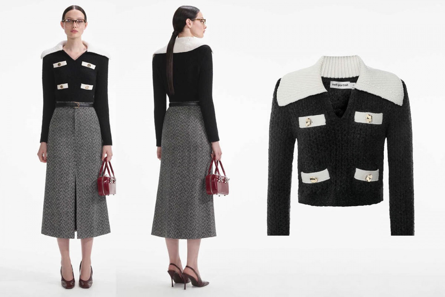 Cropped cashmere jumper