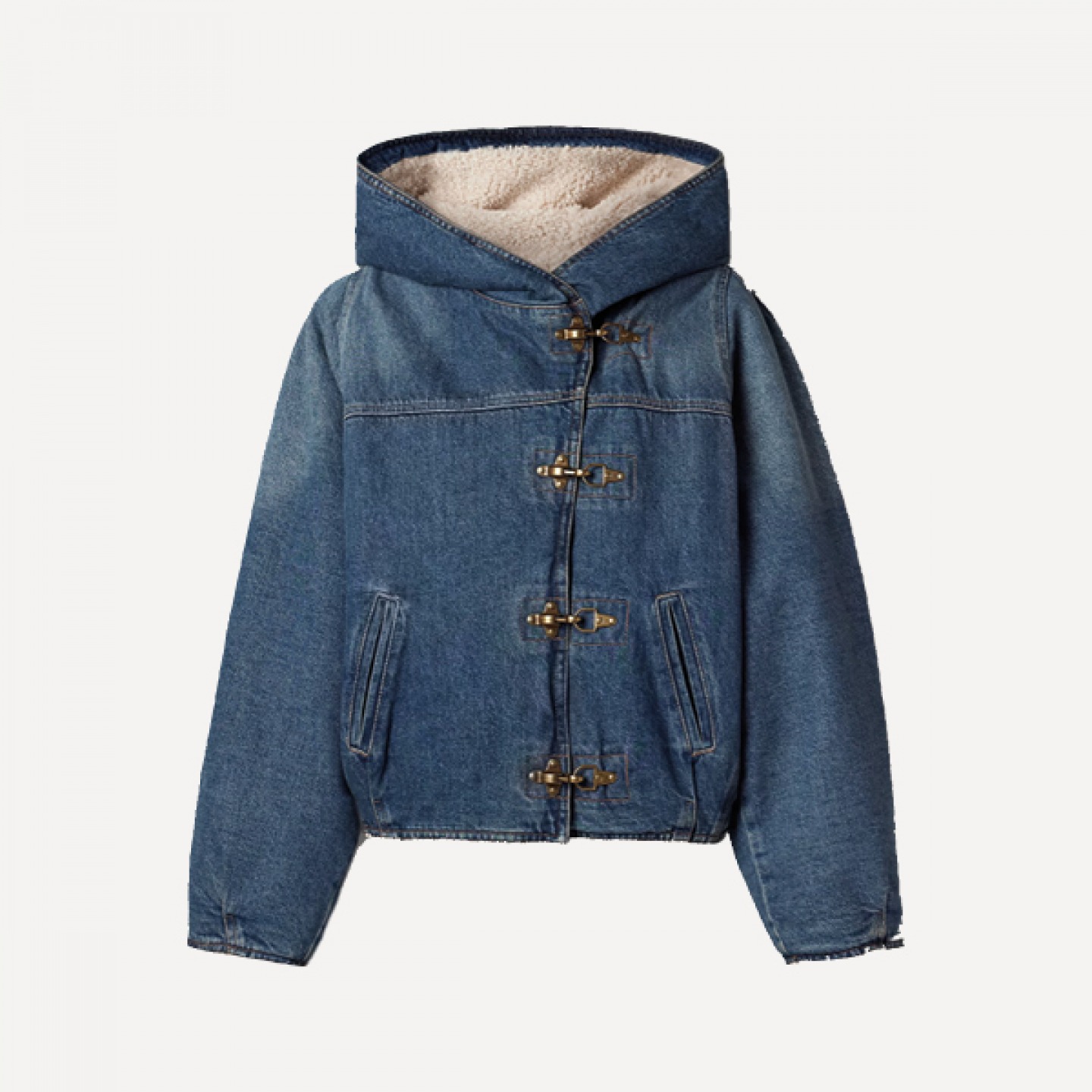 Denim hooded jacket