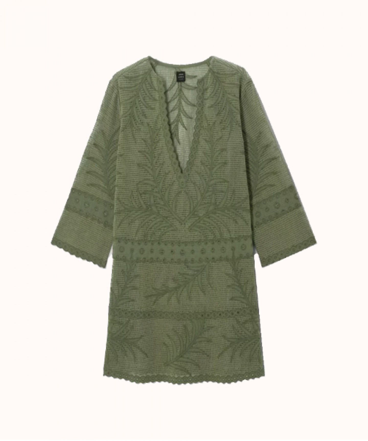 Jacquard mesh kaftan