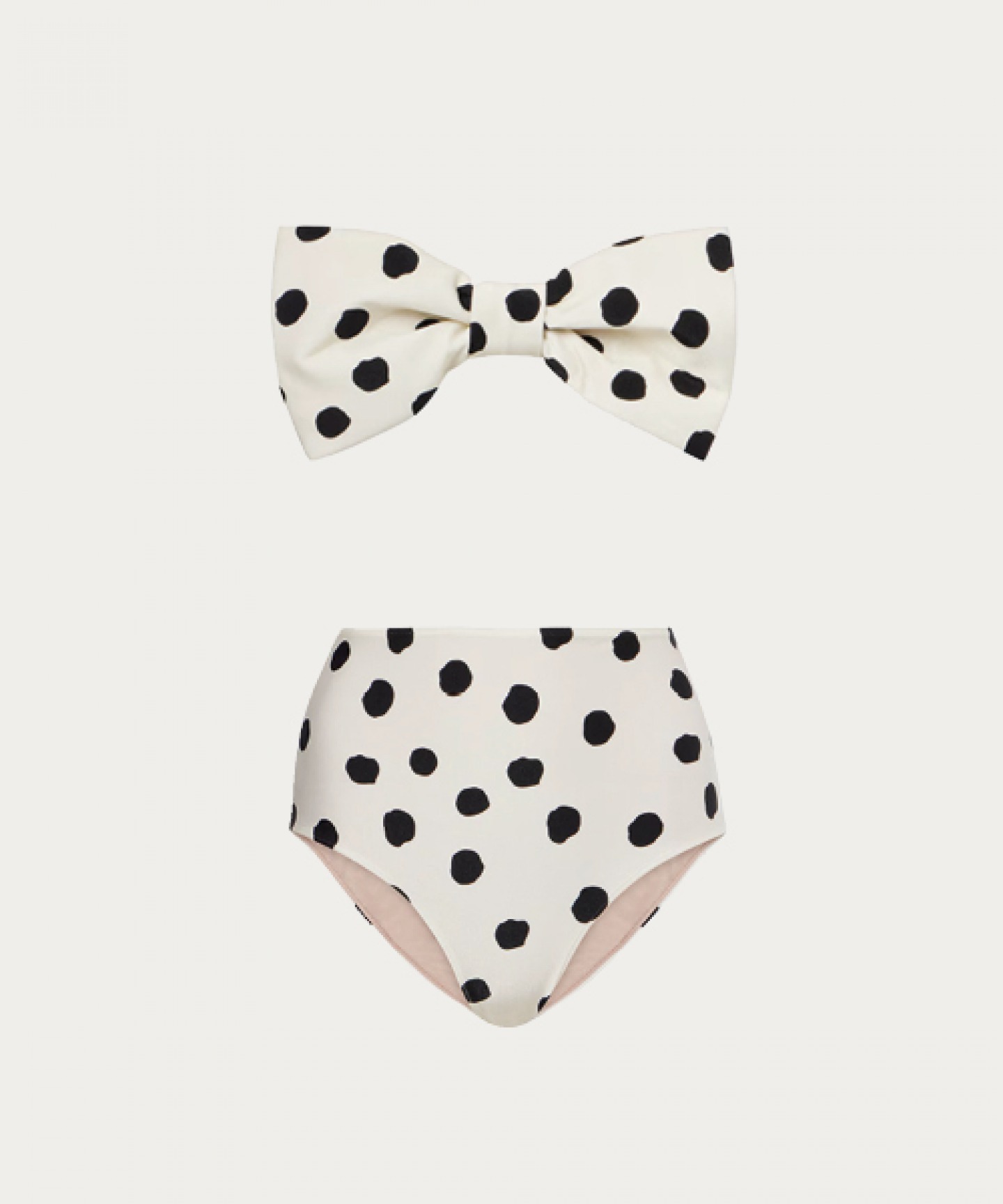 Strapless high rise polka dot bikini