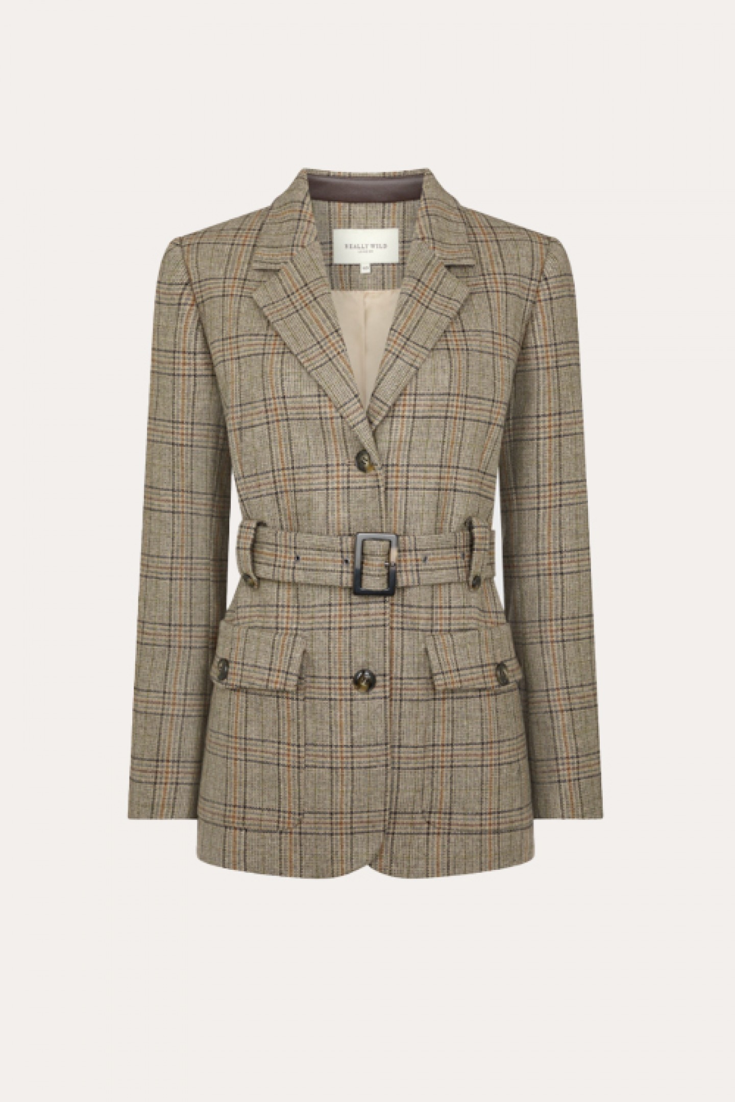 Wool check jacket