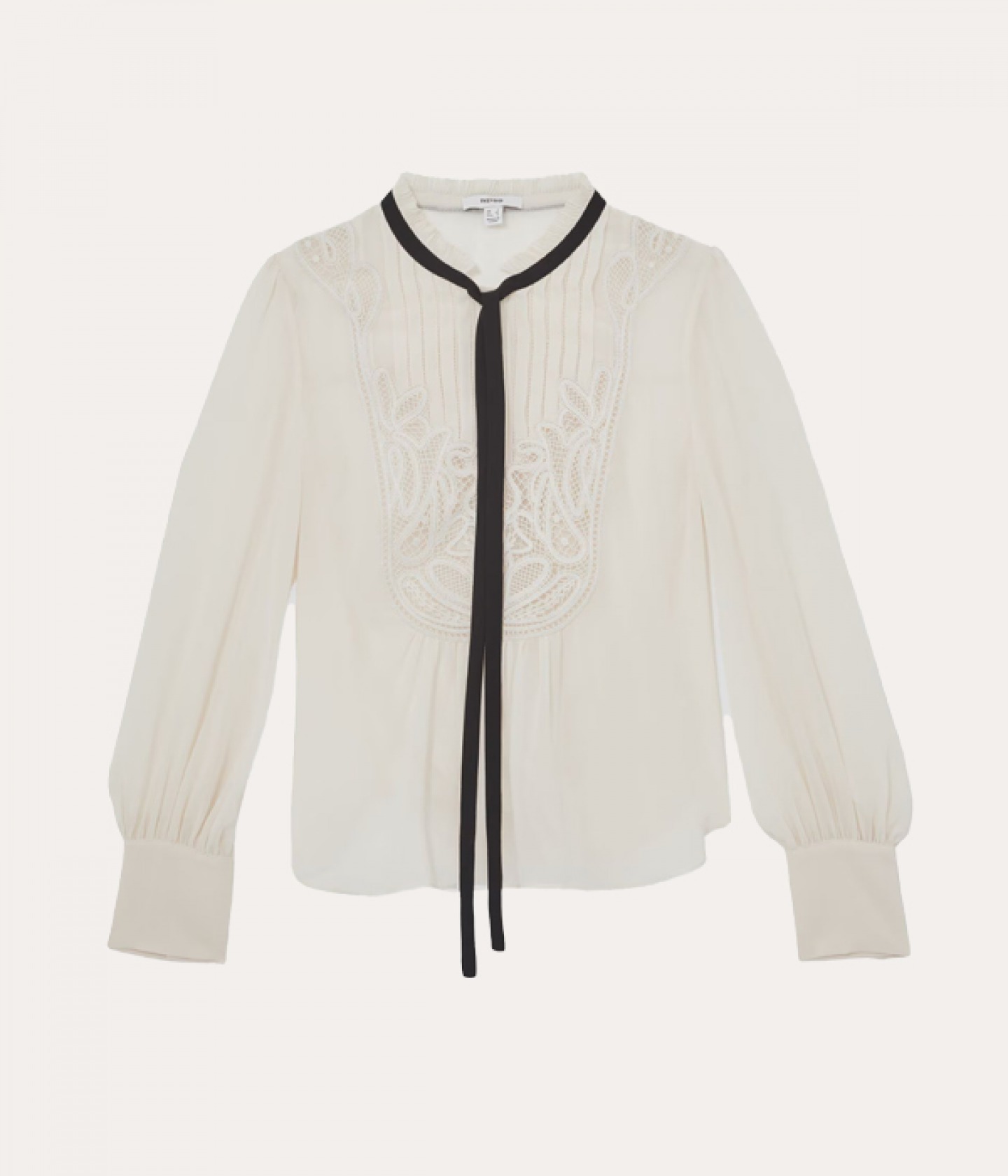 Lace bib shirt
