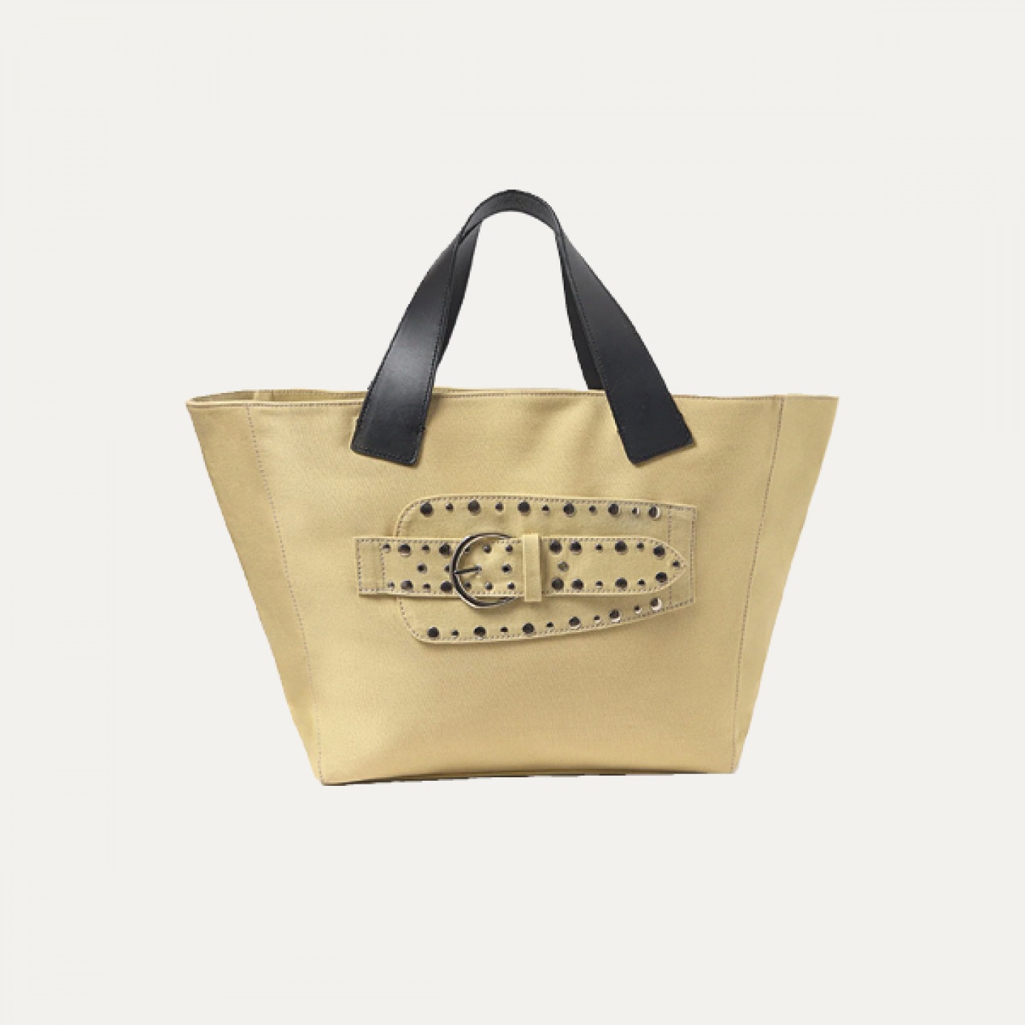 Canvas and leather tote