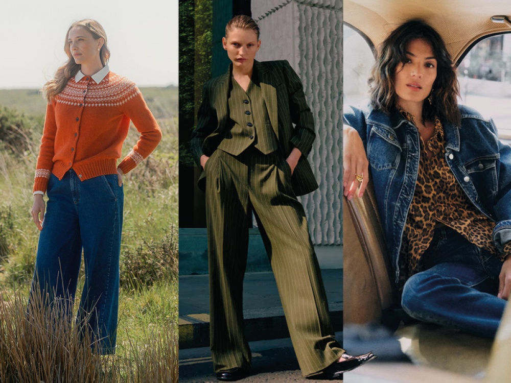 Models wearing autumnal clothes