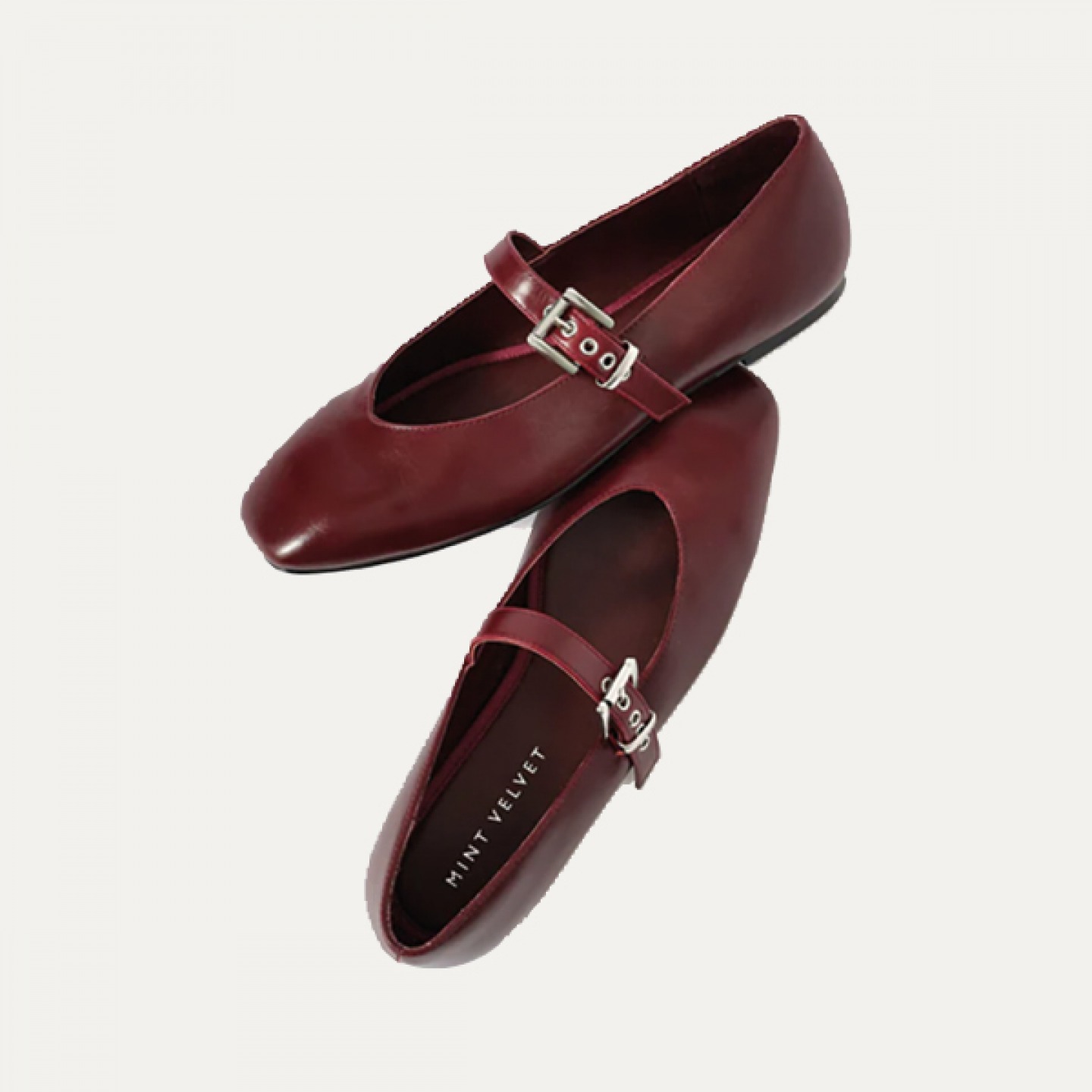 Burgundy ballet flats
