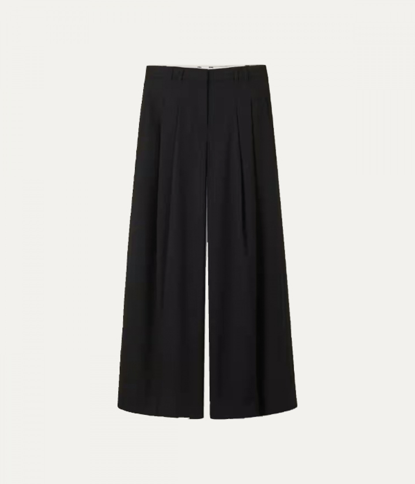 Pleated wide-leg pants
