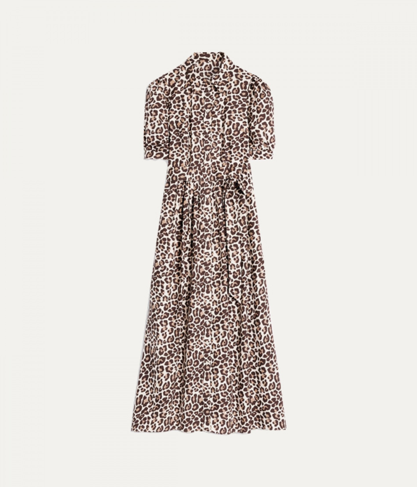 Animal print shirt dress