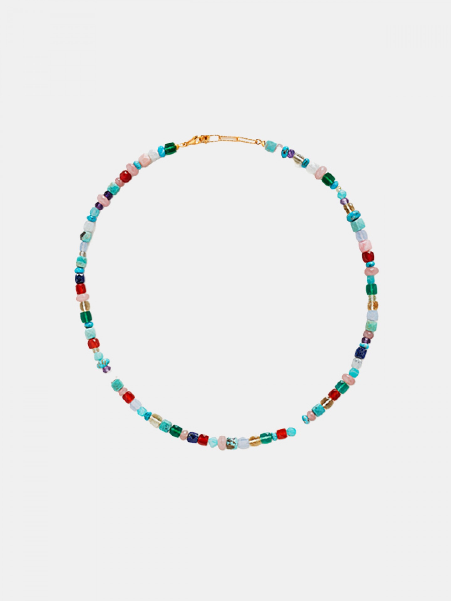 Multi gemstone beaded necklace