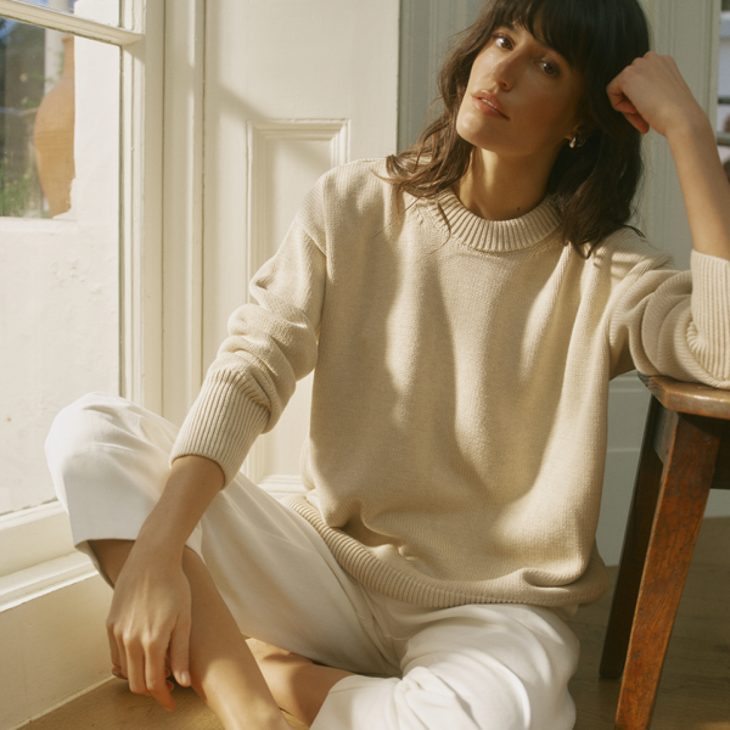 Cotton crewneck