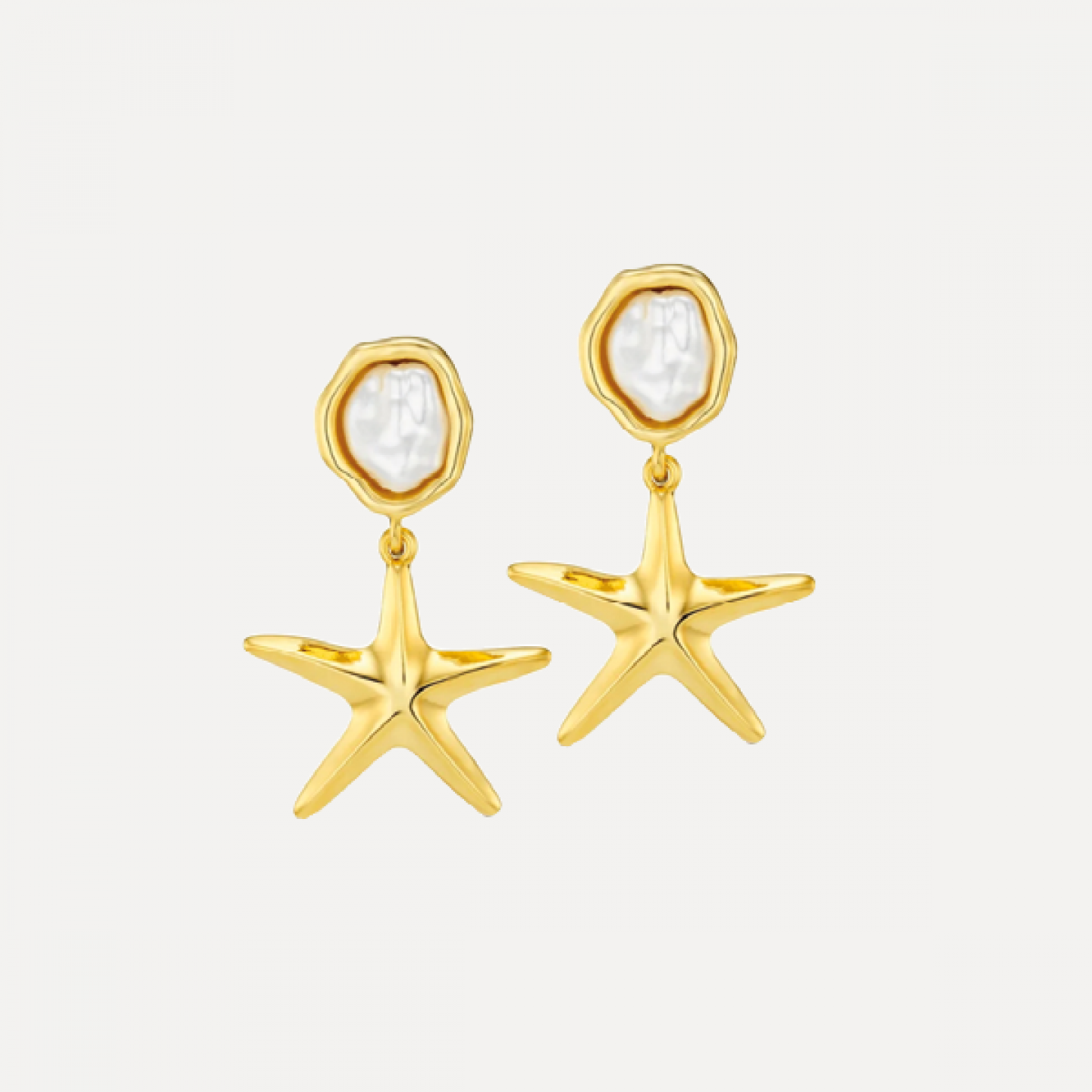 Starfish drop earrings
