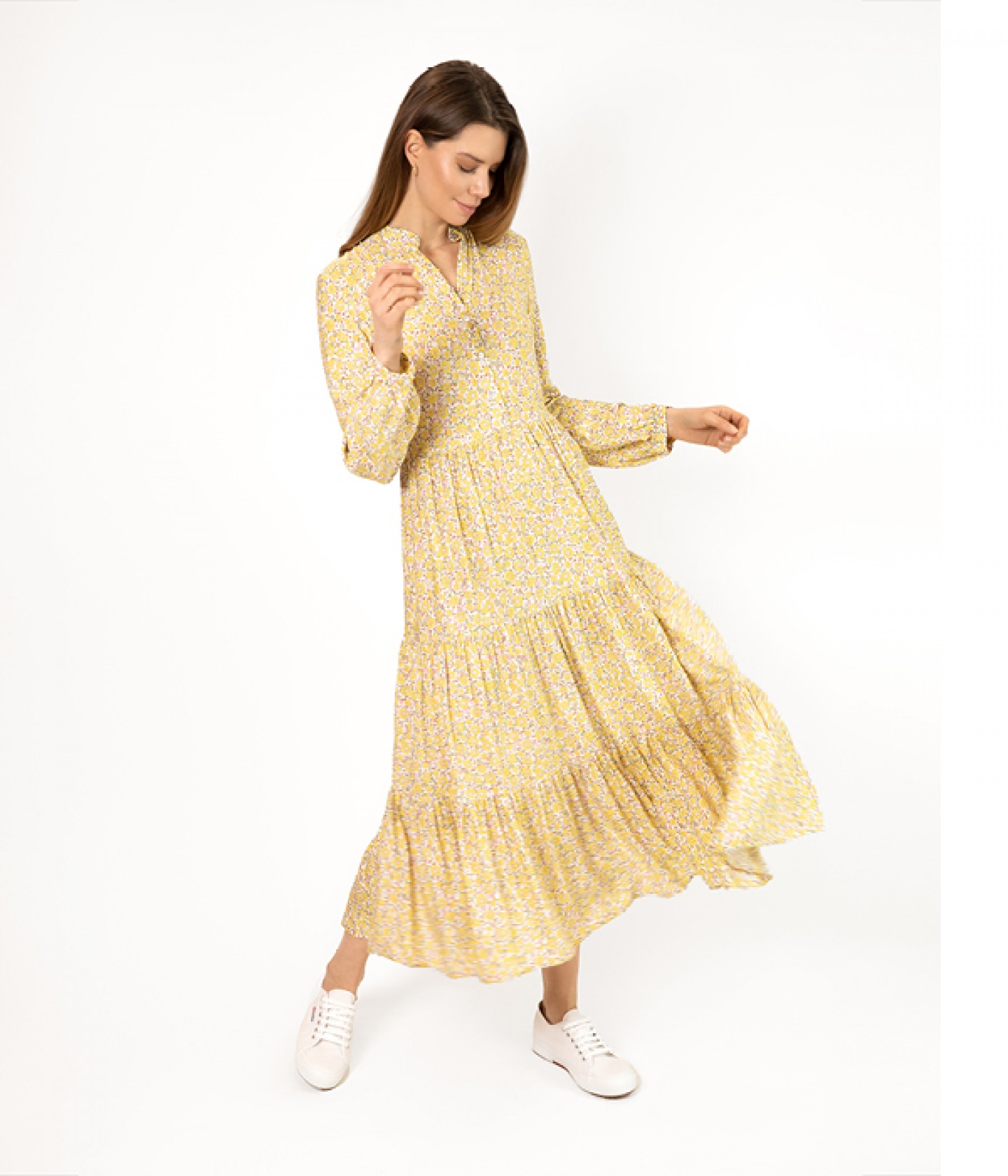 model wearing black pant and striped t-shirt