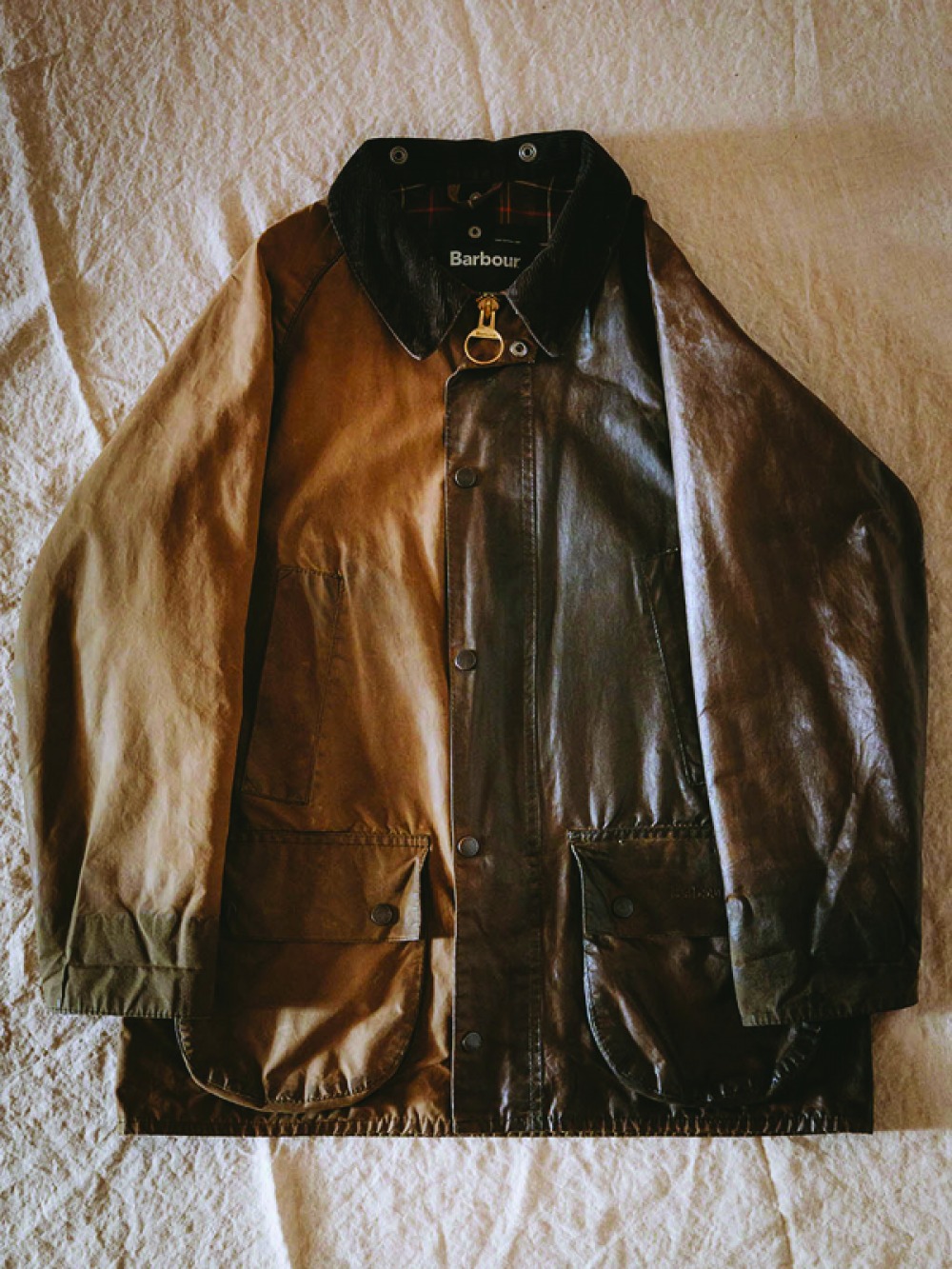 half re-waxed barbour