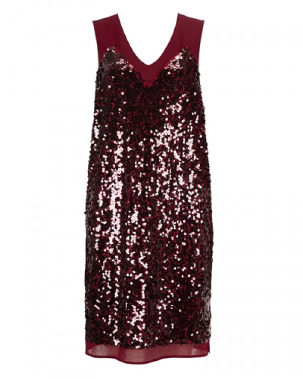 Wallis, Berry sequined dress