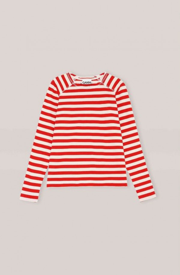 Puff shoulder Breton top