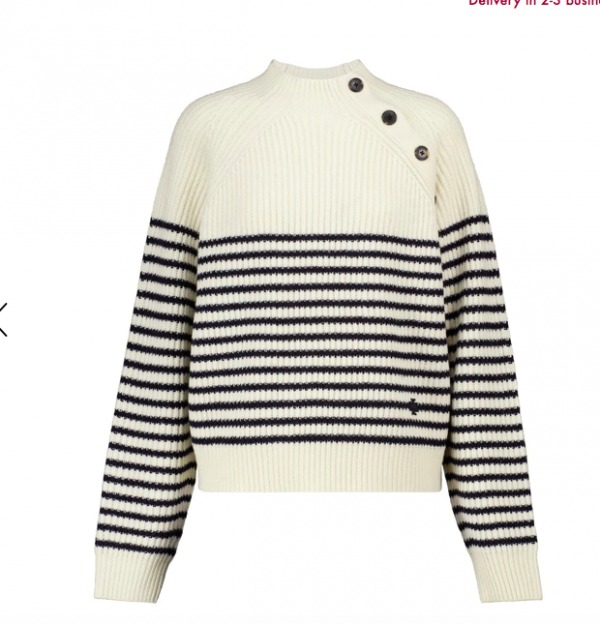 Buttoned Breton jumper
