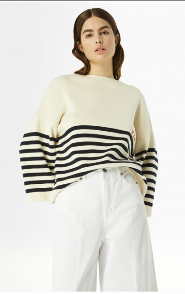 Stripe rib jumper