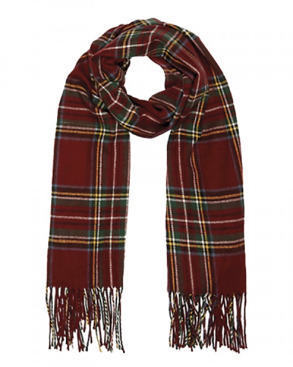 Red tartan blanket scarf, River Island