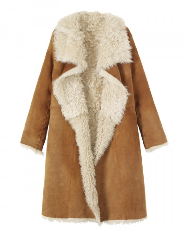 Toast, Shearling wrap coat