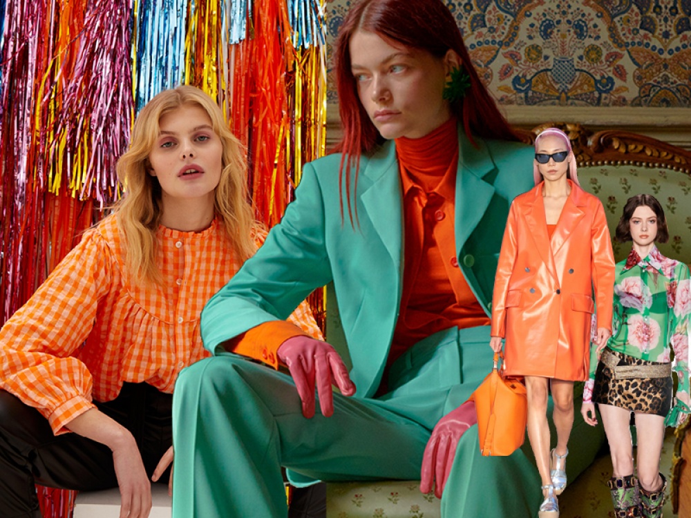 models wearing bright coloured clothes