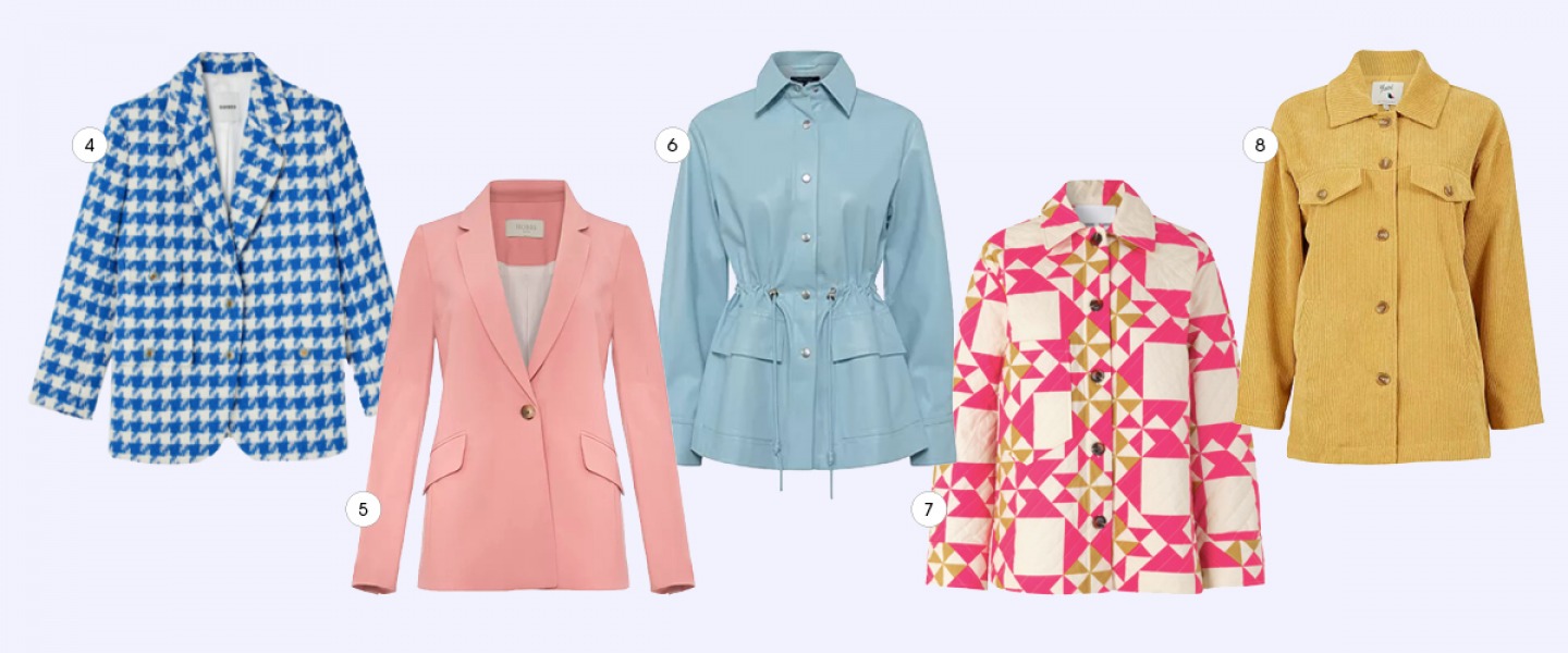 selections of colourful jackets
