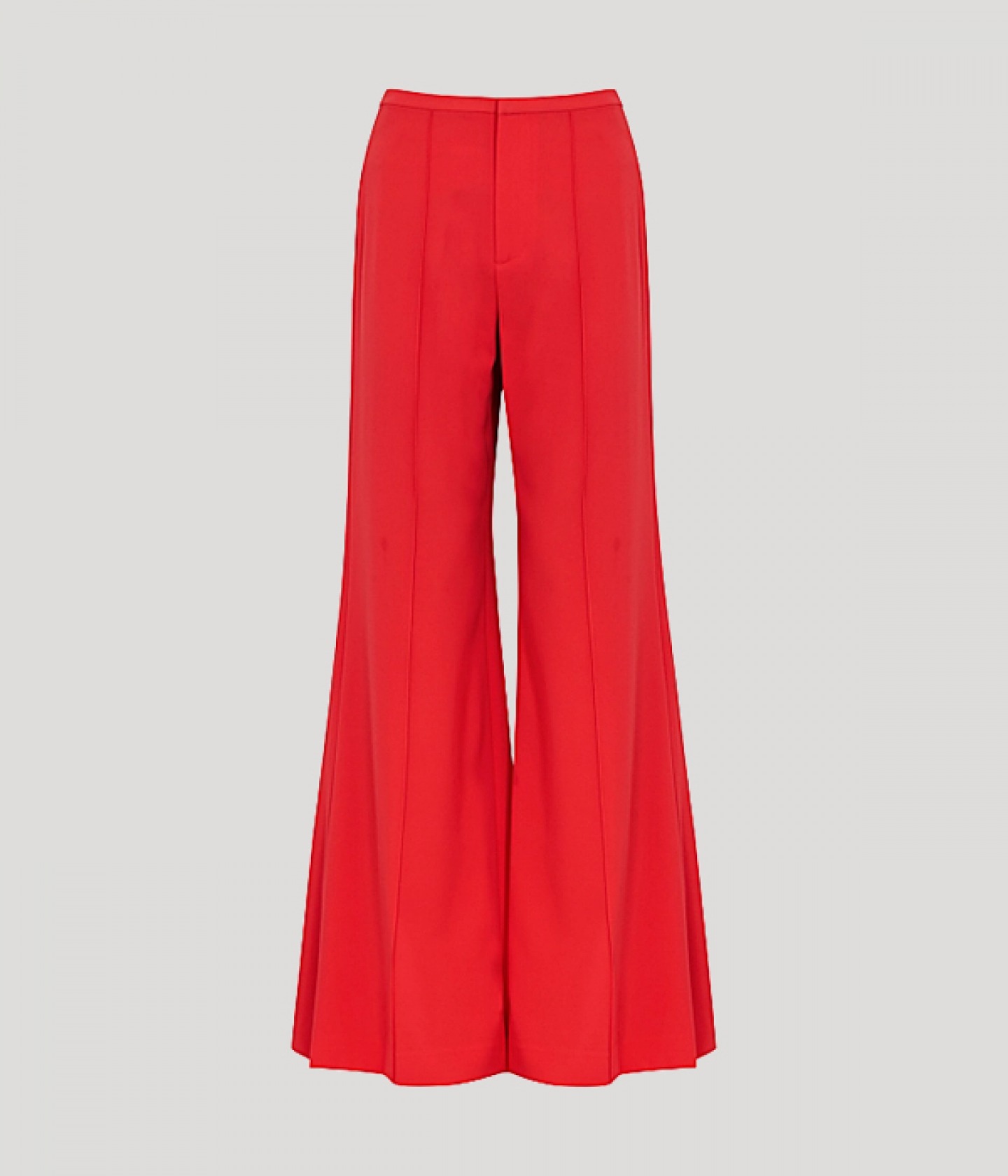 red wide leg trousers