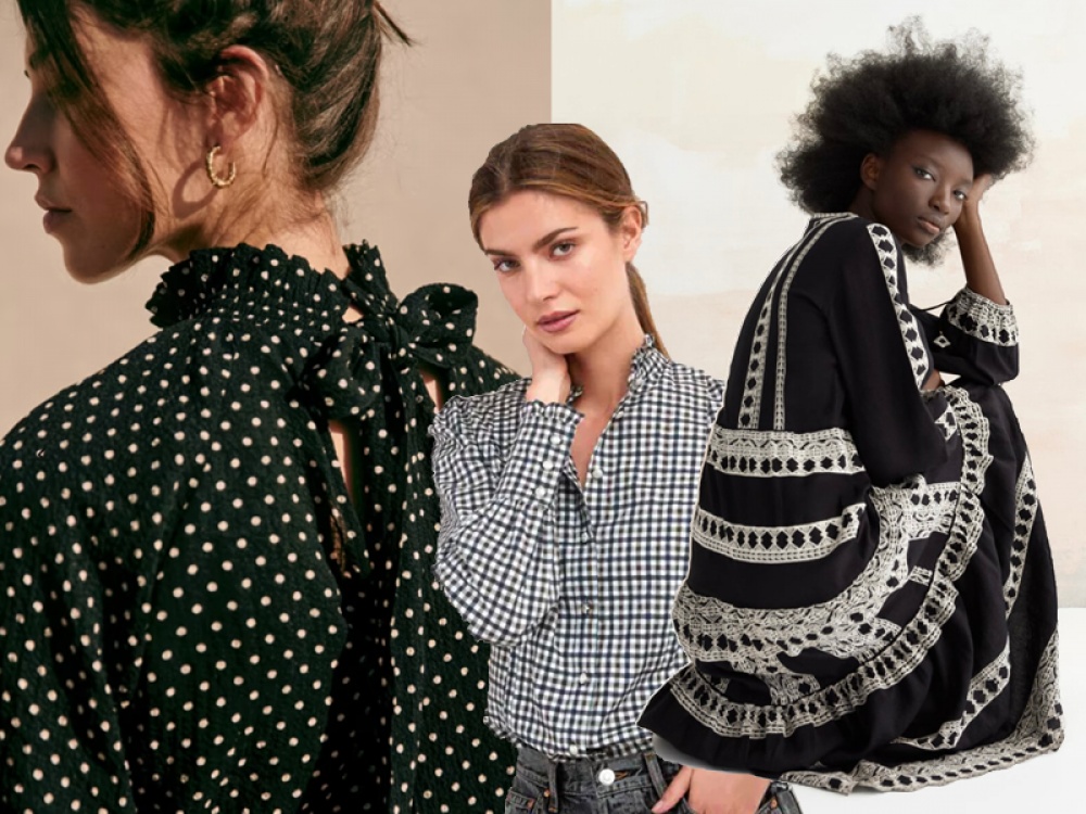 models wearing black and white clothing