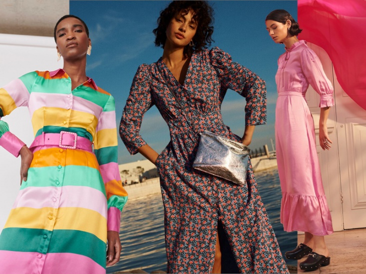 Models wearing maxi dresses