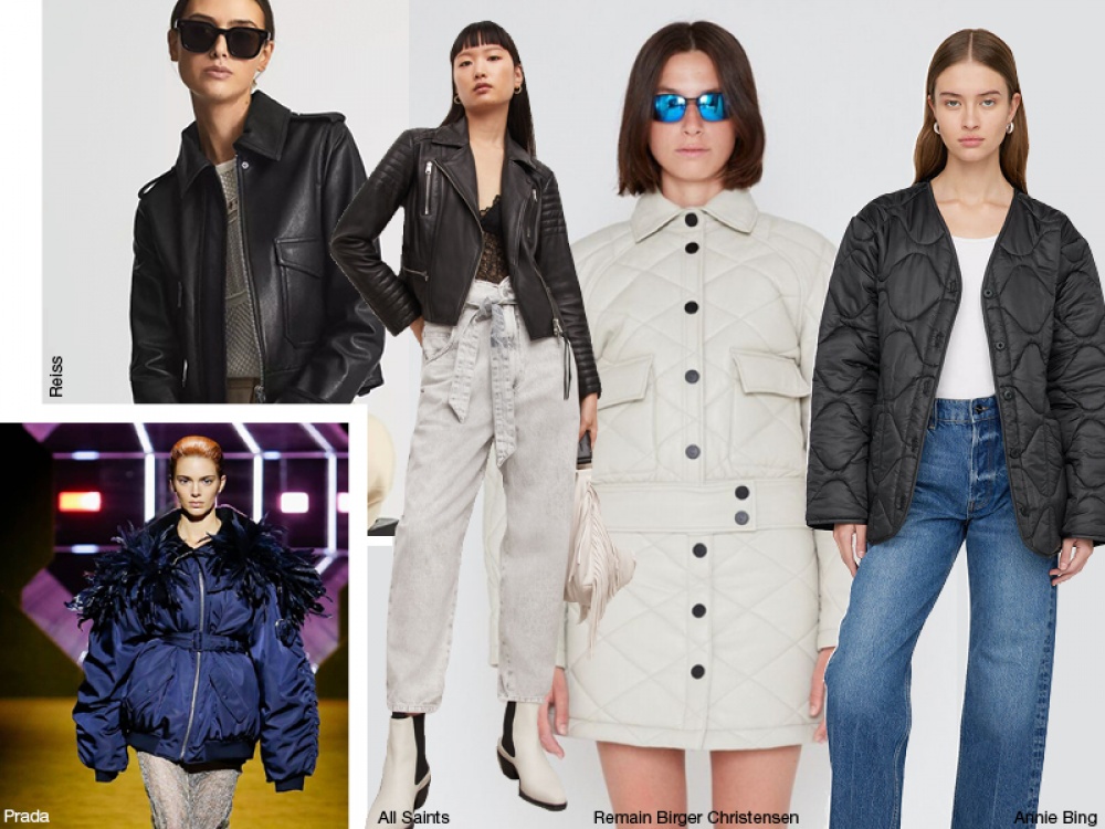 section of coats and jackets