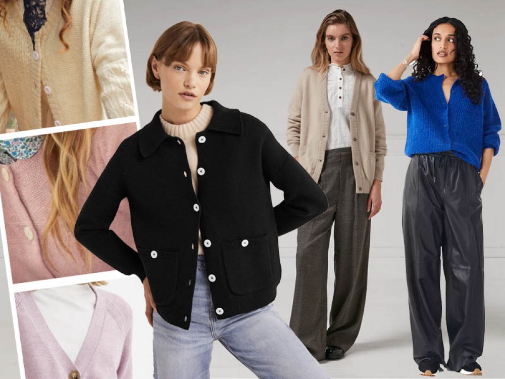 models wearing cardigans