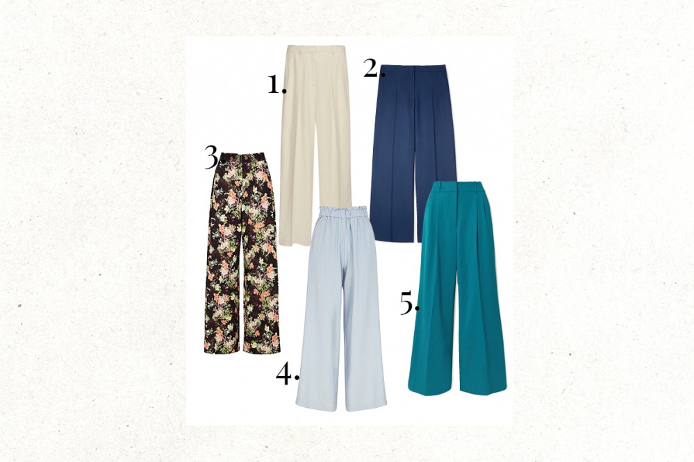 Wide leg trousers