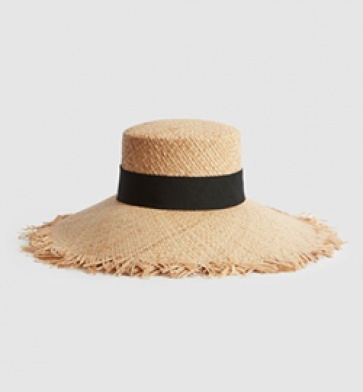 Frayed straw hat, £78 Reiss