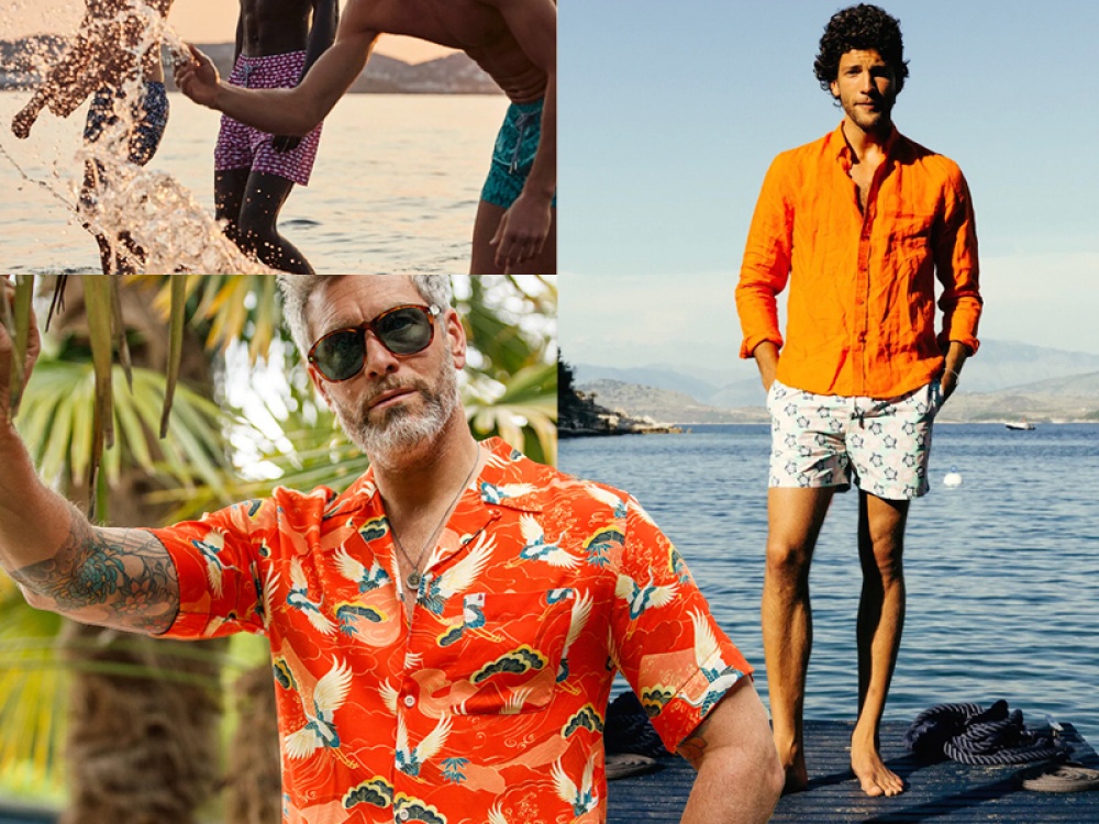 men in shirts on holiday